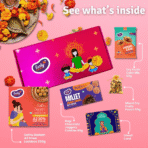 Snacks & Sweets Gift Hamper Sathu Badam Laddo 250gms, Ragi Choco Cookies 82gms, Almond Choco Cake Mix 60gms, Mixed Dry Fruits Pouch 50gms - Image 2