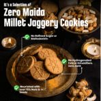 Snacks & Sweets Gift Hamper Jowar Chocochip Laddo 250gms, Sathu Badam Laddoo 250 gms, Ragi Choco Cake Mix 60gms, Pumpkin Flax Seeds Chutney Powder 50 gms, Mixed Dry Fruits Pouch 50 gms - Image 4