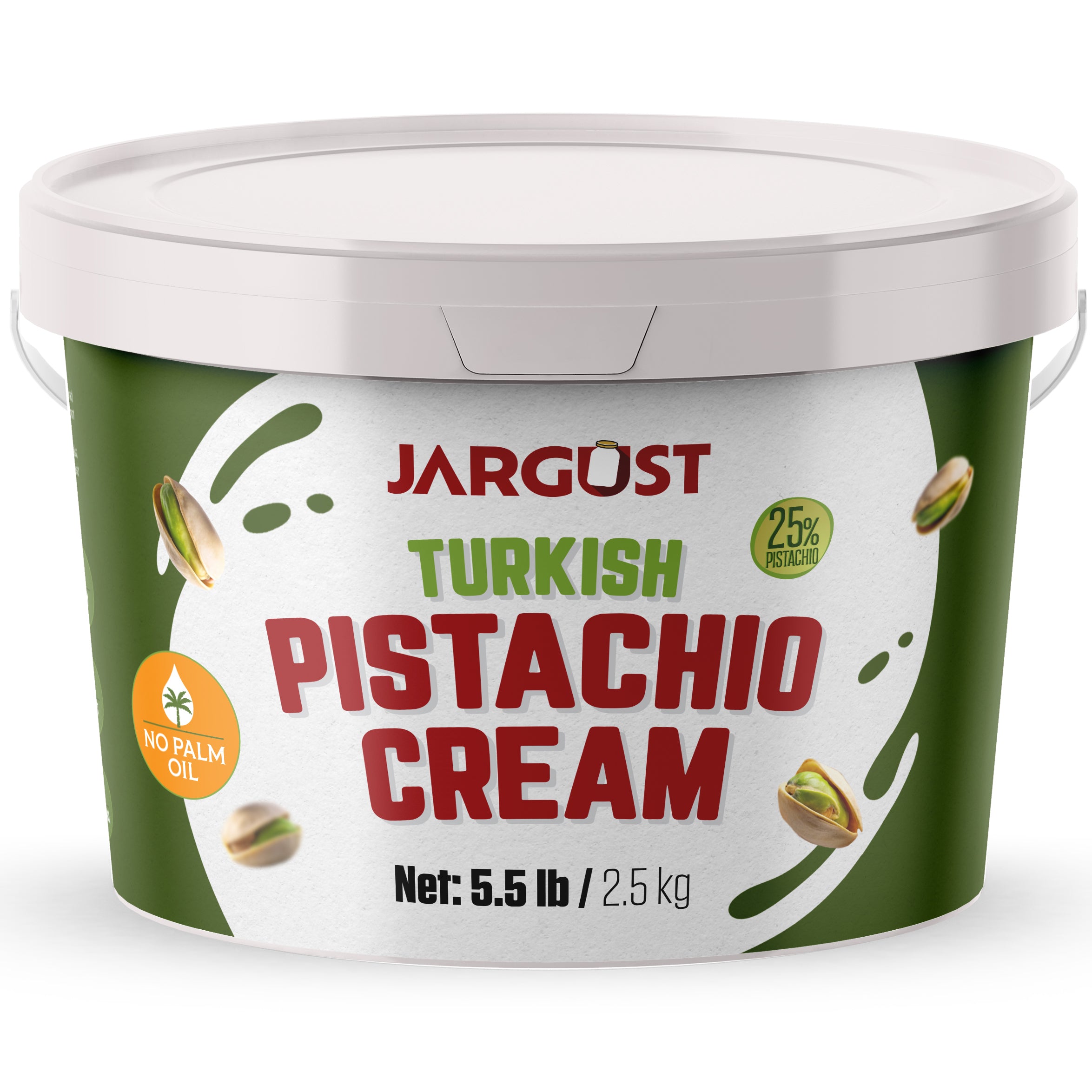 60669.PISTACHIO_20CREAM_2025_20New_20_1.jpg Bulk Pistachio Cream Spread, Real Antep Turkish 25% Pistachio, 5.5 lb (2.5 kg) - Image 1