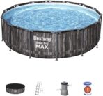 Bestway Steel Pro Max, Above Ground Swimming Pool with Filter, Rattan Print, 14ft - Image 3