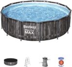 Bestway Steel Pro Max, Above Ground Swimming Pool with Filter, Rattan Print, 14ft - Image 4