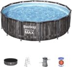 Bestway Steel Pro Max, Above Ground Swimming Pool with Filter, Rattan Print, 14ft - Image 7