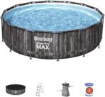 Bestway Steel Pro Max, Above Ground Swimming Pool with Filter, Rattan Print, 14ft - Image 2