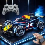 Storio RC 4x4 Formula F1 Drift Smoke Car 1:14 Scale | Hand Gesture Sensor & Remote Control | 2.4GHz High Speed Racing Car with 360° Spin, Lights, Music & Smoke | Toy for Boys & Girls 4+ - Image 6