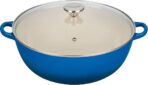 Le Creuset Enameled Cast Iron Chef's Oven with Glass Lid, 7.5 qt., Marseille - Image 5