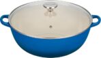 Le Creuset Enameled Cast Iron Chef's Oven with Glass Lid, 7.5 qt., Marseille - Image 6