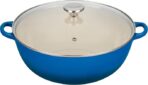 Le Creuset Enameled Cast Iron Chef's Oven with Glass Lid, 7.5 qt., Marseille - Image 7
