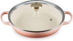 Le Creuset Enameled Cast Iron Signature Round Braiser with Glass Lid, 2.25 qt., Peche with Light Gold Knob - Image 6