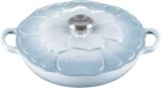 Le Creuset Enameled Cast Iron Signature Petal Braiser, 2.25 qt., Coastal Blue w/Stainless Steel Knob - Image 3
