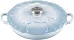 Le Creuset Enameled Cast Iron Signature Petal Braiser, 2.25 qt., Coastal Blue w/Stainless Steel Knob - Image 2