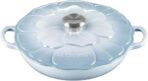 Le Creuset Enameled Cast Iron Signature Petal Braiser, 2.25 qt., Coastal Blue w/Stainless Steel Knob - Image 4