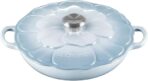 Le Creuset Enameled Cast Iron Signature Petal Braiser, 2.25 qt., Coastal Blue w/Stainless Steel Knob - Image 5