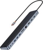 Baseus Laptop Docking Station Dual HDMI USB C Hub Triple Monitor Dock Multiport Adapter With 2 4k HDMI PD Ethernet TF/SD Card Reader 3.5MM For Macbook Pro/Dell/HP/Surface - Image 2