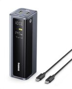 Baseus EnerGeek Laptop Powerbank 145W 20800mAh, External Battery with 2 x USB-C PD 3.0 100 W Max Fast Charge, Compatible with Dell, HP, SteamDeck, iPhone 16/15/14/13, iPad