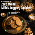 Snacks & Sweets Gift Hamper Sathu Badam Laddo 250 gms, Dry Fruit Jaggery Cookies 86 gms, White Sesame Seeds Chutney Powder 50 gms, Mixed Dry Fruits Pouch 50 gms & Greeting Card (Diwali Hamper) - Image 4