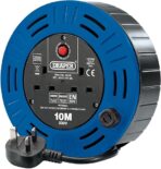 Draper 02126 Twin Socket Cassette Cable Reel Extension Lead with Winding Handle , Blue - Image 5