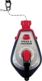 Spear & Jackson CHALKLINE Aluminium Chalk Line – 30m/100ft Fast Rewind String Line Tool with Chalk Powder Reel, Marker for Bricklayers, Builders, Outdoor Use, Durable & Easy Refill - Image 2