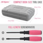 13pc Pink Compact DIY Hand Tool Kit Set for Household and Office Repairs. In a Portable Box Case - Image 6