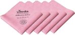 Vileda Professional, Baize PurMicro Active, Red, 5u, Microfibre cloths, PUR‑Coated, Smooth surfaces, Streak‑Free on Glass & Stainless Steel, Ultra‑Absorbent, 38x35cm