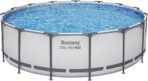 Bestway Steel Pro, Max Round Frame Swimming Pool with Filter Pump, Above Ground Frame Pools, Grey, 15ft - Image 3