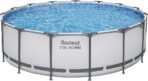 Bestway Steel Pro, Max Round Frame Swimming Pool with Filter Pump, Above Ground Frame Pools, Grey, 15ft - Image 5