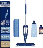 Bona Hardwood Floor Premium Spray Mop - Includes Wood Floor Cleaning Concentrate and Machine Washable Microfiber Cleaning Pad - Dual Zone Cleaning Design for Faster Cleanup