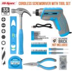 35pc Blue 3.6V USB Electric Screwdriver and Tool Kit Set for Essential Home and Office DIY Repairs - Image 7
