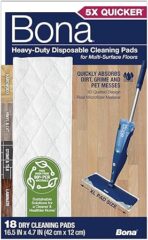 Bona Multi-Surface Floor Cleaning Pads - 18 Refills - Heavy-Duty, Disposable, Microfiber Pads for Easy Floor Cleaning - Image 2
