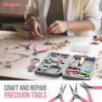 17pc Jewellery Making Craft Tool Kit with 600pc Findings Accessories Box Set for Handmade Arts & Crafts - Image 4