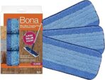 Bona Mop Microfiber Cleaning Pad for Hardwood & Hard Surface Floors - Value 3-Pack - For Use With Bona Mops - Dual Zone Cleaning - Image 2