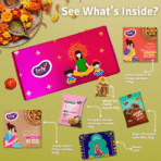 Snacks & Sweets Gift Hamper Jowar Chocochip Laddo 250gms, Sathu Badam Laddoo 250 gms, Ragi Choco Cake Mix 60gms, Pumpkin Flax Seeds Chutney Powder 50 gms, Mixed Dry Fruits Pouch 50 gms - Image 2