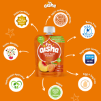 Carrot, Peach & Turmeric Pouch (100g) - Image 3
