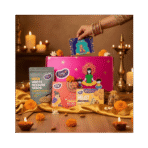 Snacks & Sweets Gift Hamper Sathu Badam Laddo 250 gms, Dry Fruit Jaggery Cookies 86 gms, White Sesame Seeds Chutney Powder 50 gms, Mixed Dry Fruits Pouch 50 gms & Greeting Card (Diwali Hamper)