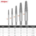Set di 10 estrattori per viti danneggiate al Cr-Mo e punte da trapano HSS per dimensioni da 1#-9mm a 5#-13mm con filettatura grossa - Image 5