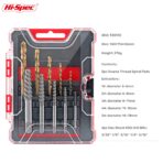 Set di 10 estrattori per viti danneggiate al Cr-Mo e punte da trapano HSS per dimensioni da 1#-9mm a 5#-13mm con filettatura grossa - Image 4