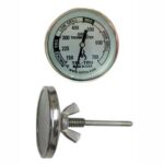 BQ100 1.75in Dial Thermometer, Back Connected, 150/700F, 1/4"-20, 2.125in Stem