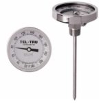 3in Dial Thermometer, Back Connected, 150/750F, 1/2" NPT, 9in Stem