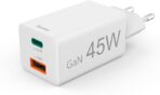 Hama Fast Charger USB (Multiple Charger, USBC, USBA, Mobile Phone Tablet Laptop, Universal Charger, Mains Plug, Quick Charge, Power Delivery/Quick Charge 3.0, GaN Charger, 45 W) - Image 4