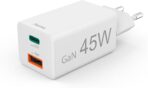 Hama Fast Charger USB (Multiple Charger, USBC, USBA, Mobile Phone Tablet Laptop, Universal Charger, Mains Plug, Quick Charge, Power Delivery/Quick Charge 3.0, GaN Charger, 45 W) - Image 5