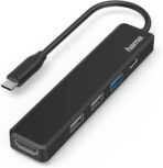 Hama USB C Hub, 5 Ports (USB C Adapter with 480 Mbps High Speed, HDMI Splitter for 4K Quality with USB 3.0, Power Delivery), Black - Image 5