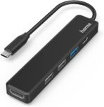 Hama USB C Hub, 5 Ports (USB C Adapter with 480 Mbps High Speed, HDMI Splitter for 4K Quality with USB 3.0, Power Delivery), Black - Image 6