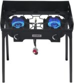 Camplux Camping Stove 2 Burners, Propane Burner 260,000 BTU, Heavy Duty Gas Stoves for Outdoor Cooking - Image 3