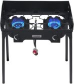 Camplux Camping Stove 2 Burners, Propane Burner 260,000 BTU, Heavy Duty Gas Stoves for Outdoor Cooking - Image 5