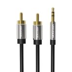 Vention BCFBG 1.5m 3.5mm Male to 2 RCA Male Audio Cable - Black - Image 4