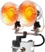Propane Tank Top Heater, CAMPLUX Outdoor Tanktop Heater with Tip-Over Switch for Garage, Camping, Hunting, Double Burner Heavy Duty Steel 30,000 BTU - Image 6