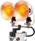 Propane Tank Top Heater, CAMPLUX Outdoor Tanktop Heater with Tip-Over Switch for Garage, Camping, Hunting, Double Burner Heavy Duty Steel 30,000 BTU - Image 2
