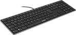 SPEEDLINK Riva Scissor Elegant Metal Casing, Quiet Keyboard Flat Keys, PC Keyboard with USB Cable, Durable Scissors Switches, Wired, German Layout QWERTZ, Black - Image 4