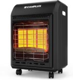 CAMPLUX 18,000 BTU Outdoor Propane Heater with ODS & Tip-over Protection, 3-Setting LP Gas Patio Heater with Regulator & Hose for Garage, Courtyards and Construction Sites, Warm Area up to 450 Sq.Ft - Image 6