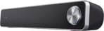 Trust Arys Soundbar, PC speaker, USB operation, 12 W peak power, 3.5 mm AUX connection, computer speakers for PC, monitor, laptop, TV, music - Black
